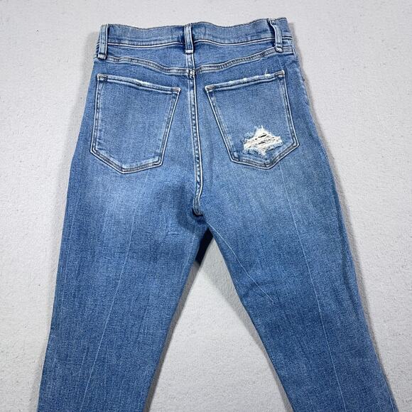 Abercrombie & Fitch Jeans Women 28 High Rise Super Skinny Ankle Distressed Hem - Picture 9 of 11